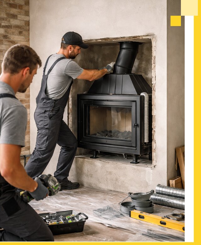 Установка каминных топок в Донецке: монтаж, подключение