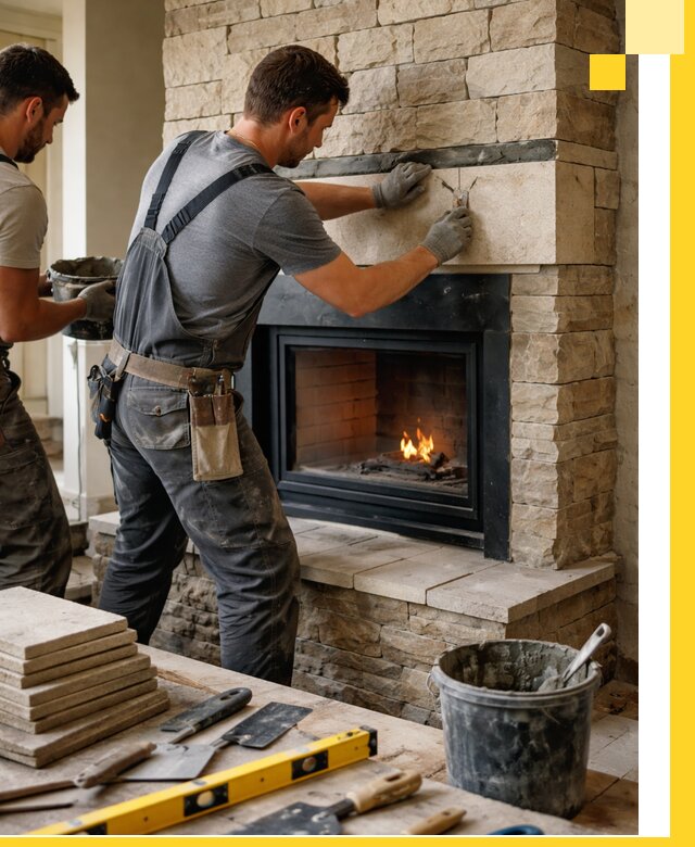 Проектирование и установка открытых каминов в Донецке