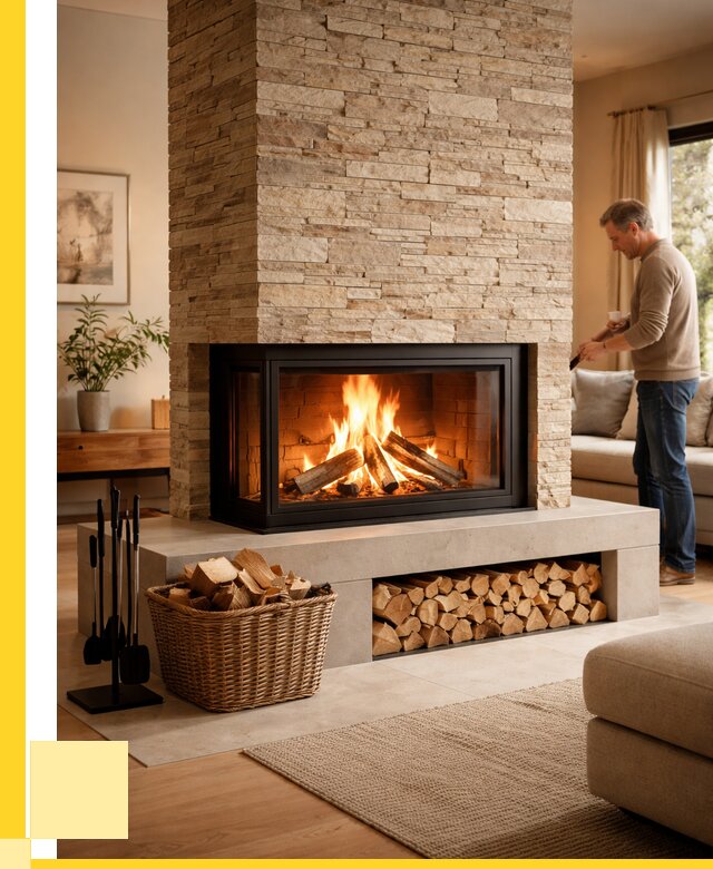 Дровяной камин под ключ в Донецке от 218960 р. | ЭриданДнк