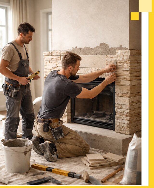 Установка и монтаж каминов для загородного дома в Донецке