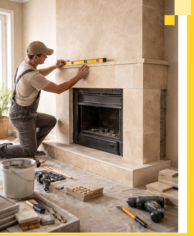 Установка и монтаж каминов в частном доме под ключ в Донецке