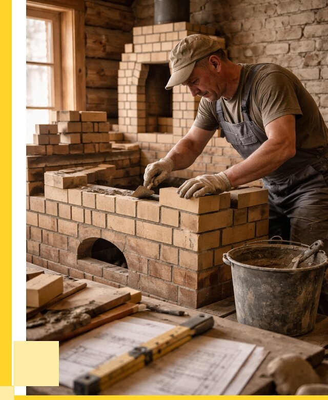 Кладка печей из кирпича в Донецке цены от 32844 р. - ЭриданДнк