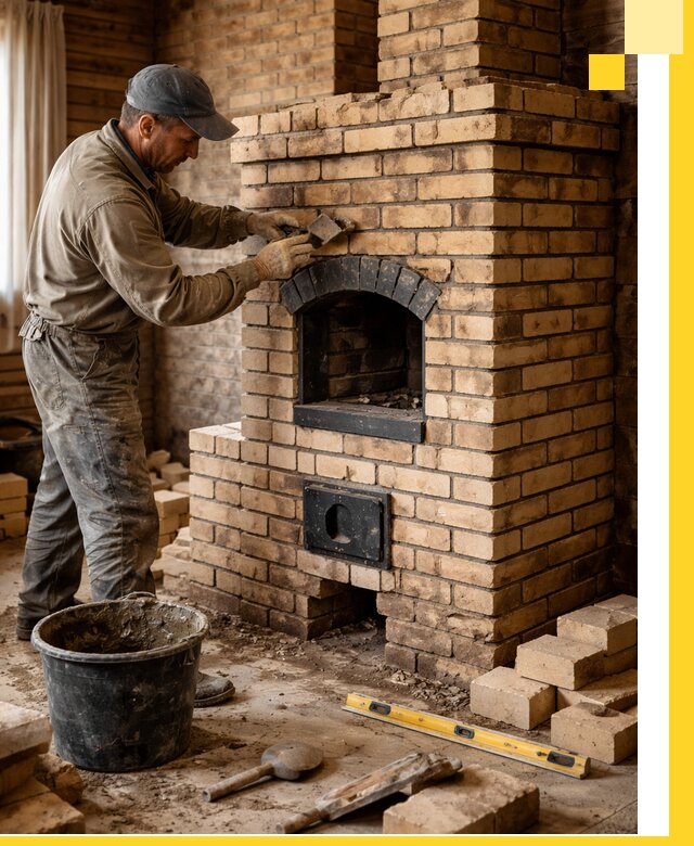 Кирпичные печи под ключ в Донецке: проектирование и кладка