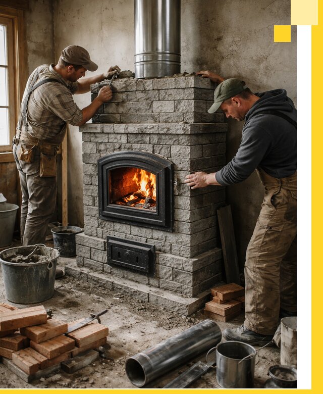 Производство, поставка и монтаж дровяных печей в Донецке