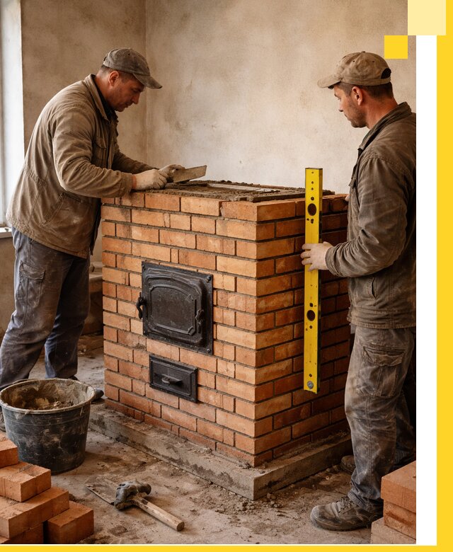 Отопительные печи под ключ в Донецке, установка и сборка