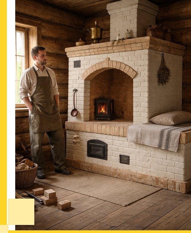 Русские печи с лежанкой под ключ в Донецке от 164220 р. ЭриданДнк