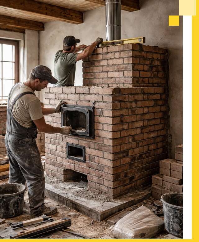 Печи для загородного дома под ключ в Донецке — монтаж и сервис