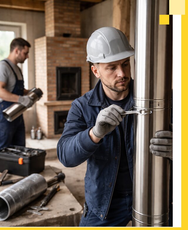 Профессиональный монтаж дымоходов для печей в Донецке