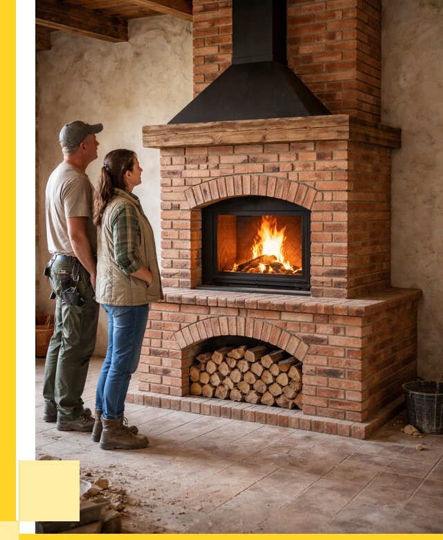 Печи камины из кирпича в Донецке от 131376 р. | ЭриданДнк