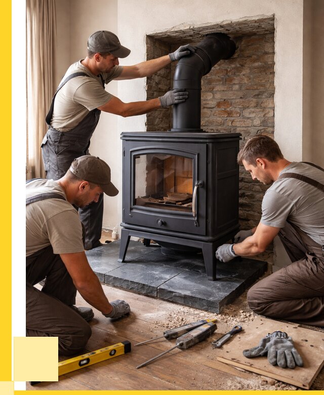 Монтаж печи камина в частном доме в Донецке от 27370 р. | ЭриданДнк