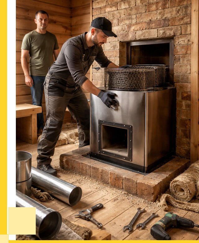 Монтаж банных печей под ключ в Донецке от 19706 р., ЭриданДнк