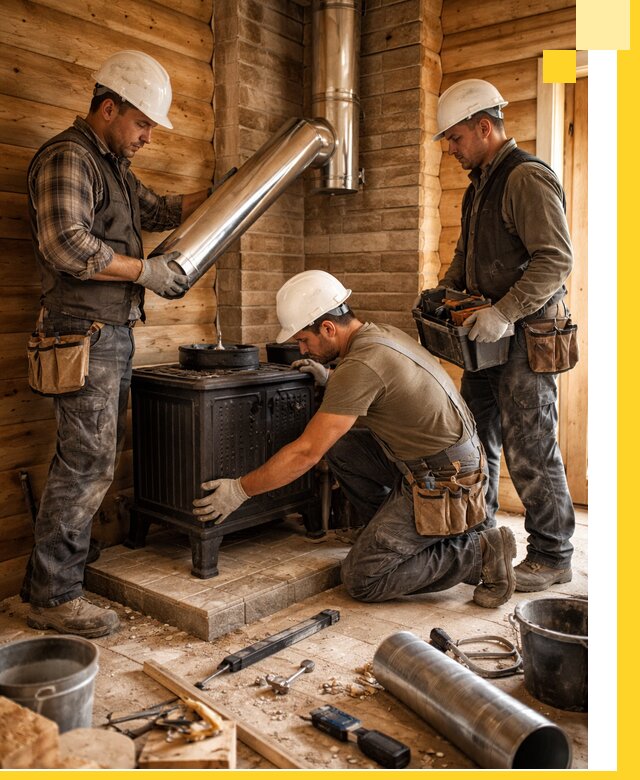 Профессиональный монтаж банных печей и дымоходов в Донецке