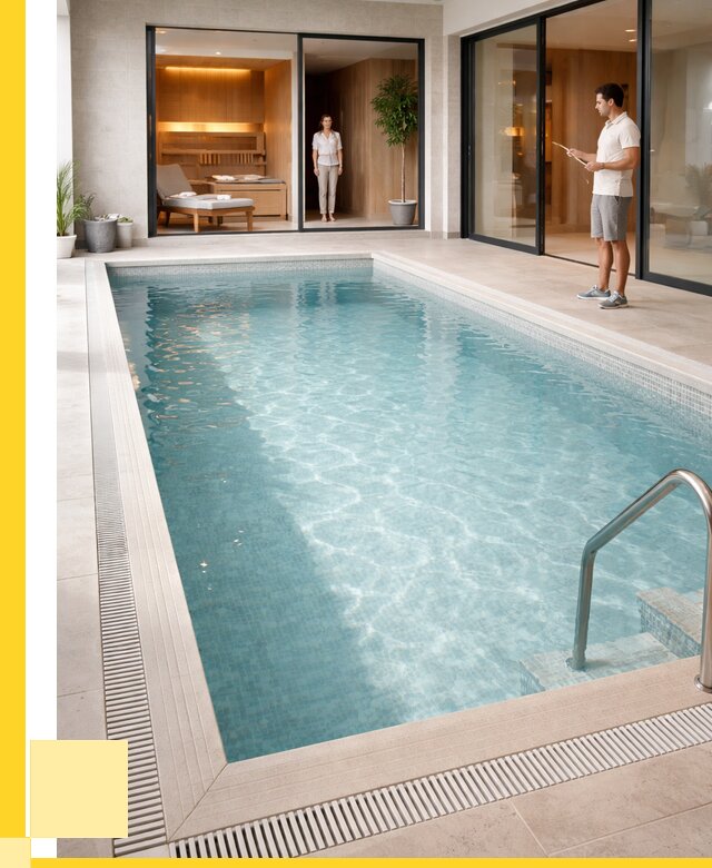 Отделка бассейна пленкой ПВХ в Донецке от 3832 р. - ЭриданДнк