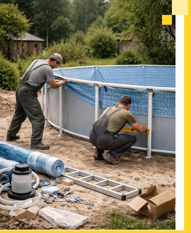 Установка и монтаж каркасных бассейнов в Донецке под ключ