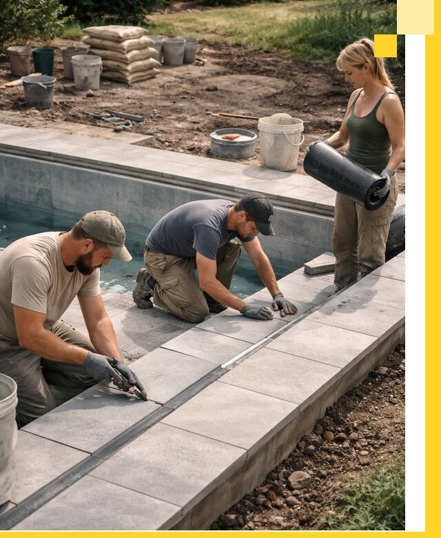 Строительство и монтаж уличных бассейнов под ключ в Донецке