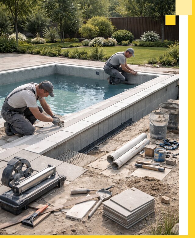 Строительство открытых бассейнов под ключ в Донецке профессионально