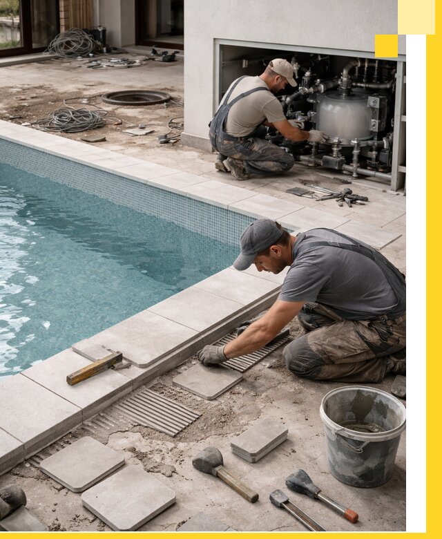 Строительство и монтаж бассейнов в коттедже в Донецке