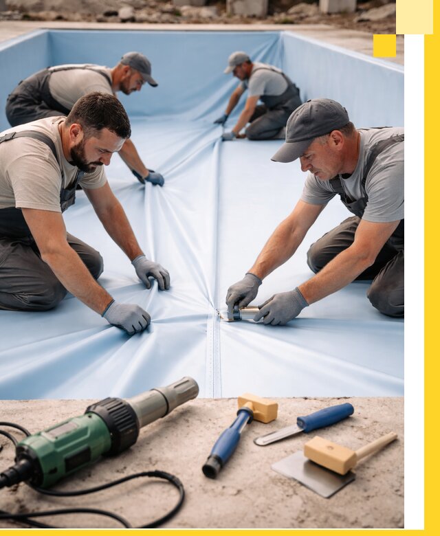 ПВХ пленка для бассейнов с монтажом и гарантией в Донецке