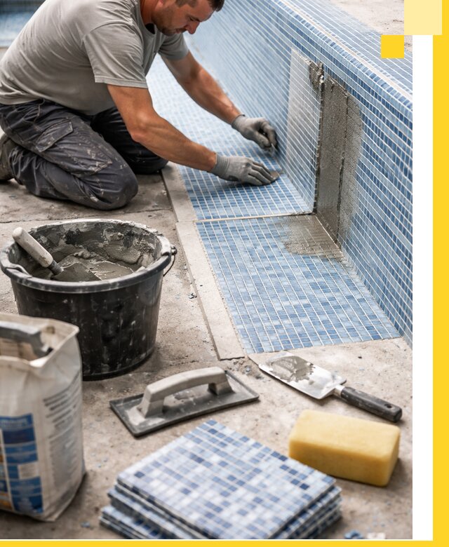 Укладка и ремонт мозаики для бассейнов под ключ в Донецке