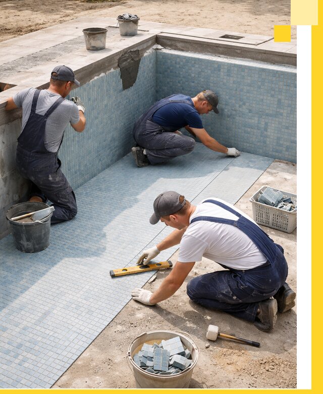 Укладка и установка плитки для бассейнов под ключ в Донецке