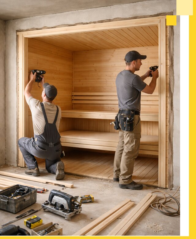 Монтаж саун под ключ в Донецке — проектирование и установка