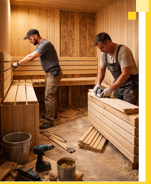 Профессиональный комплексный ремонт саун под ключ в Донецке