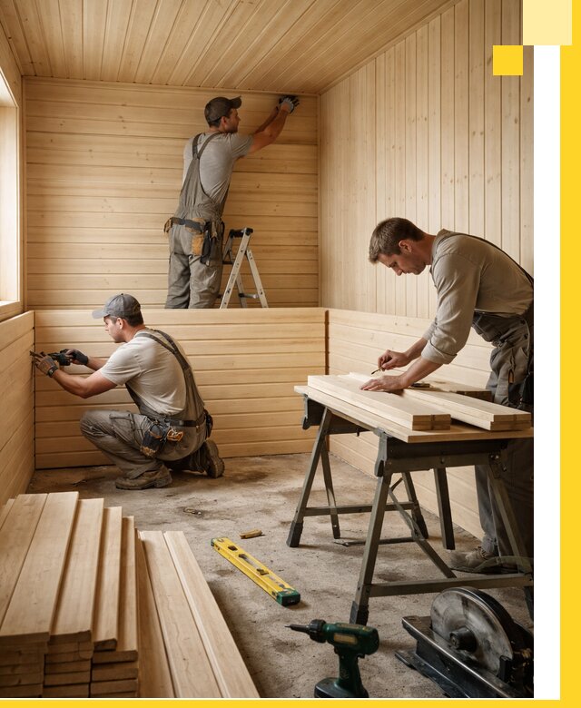 Обшивка саун в Донецке из натуральной древесины под ключ