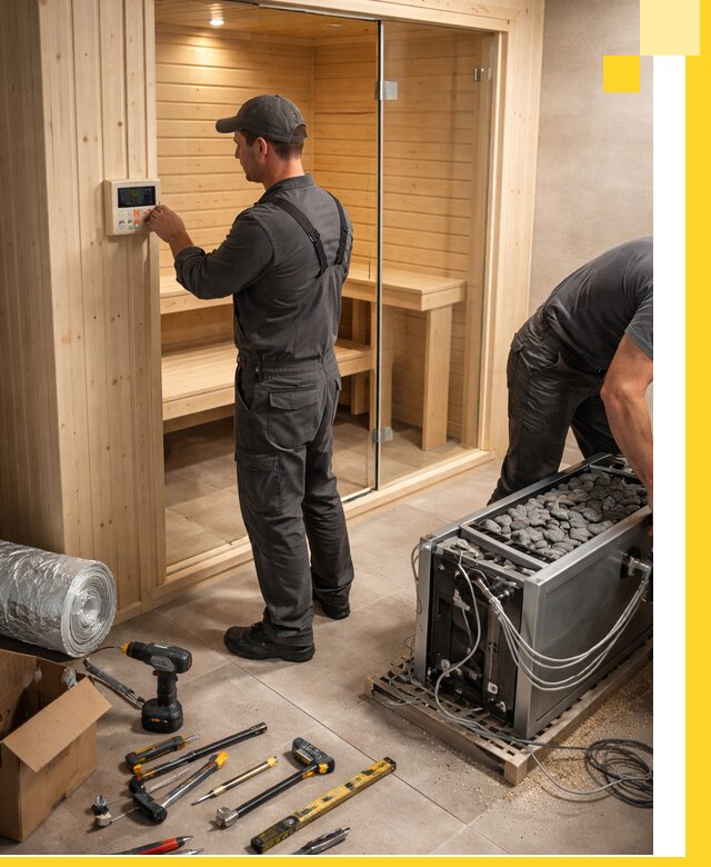 Поставка, установка и монтаж электрических саун в Донецке