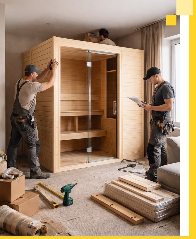 Установка и благоустройство саун в квартире в Донецке