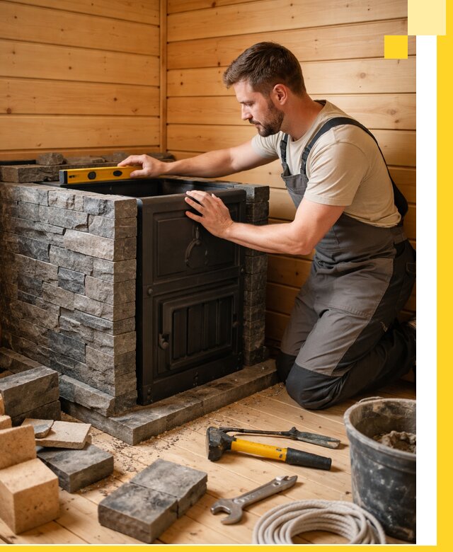 Производство и установка печей для саун под ключ в Донецке