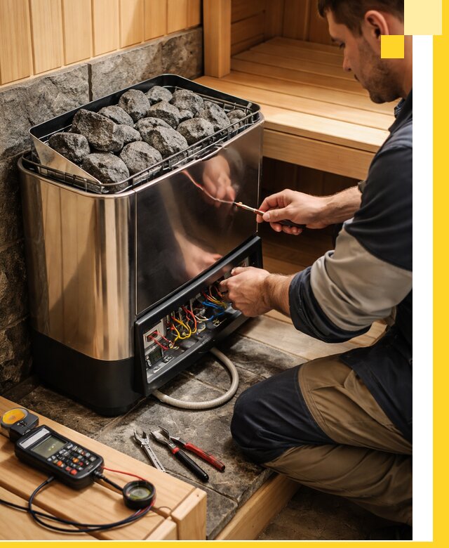 Продажа и установка электрокаменок для саун в Донецке