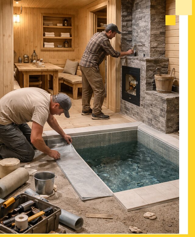 Строительство бань с комнатой отдыха под ключ в Донецке