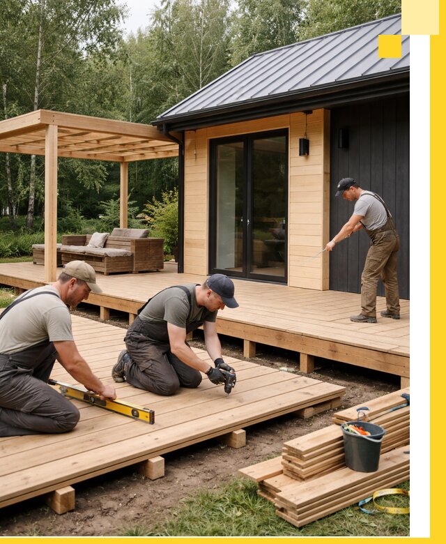 Строительство бань с террасой и бассейном под ключ в Донецке