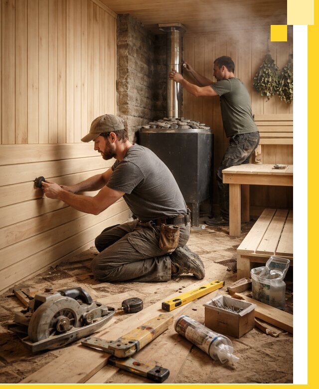 Полное строительство и оснащение парных под ключ в Донецке