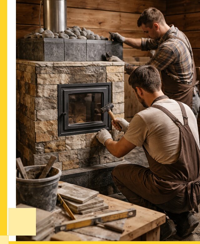 Облицовка банной печи в Донецке от 16422 р. | ЭриданДнк