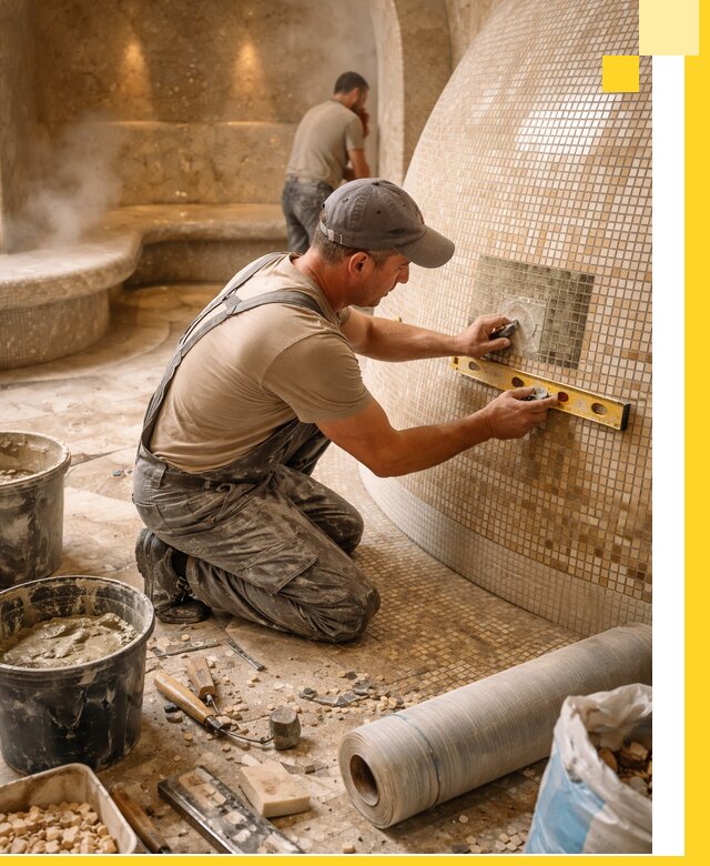 Хамам под ключ в Донецке: проектирование, строительство, отделка