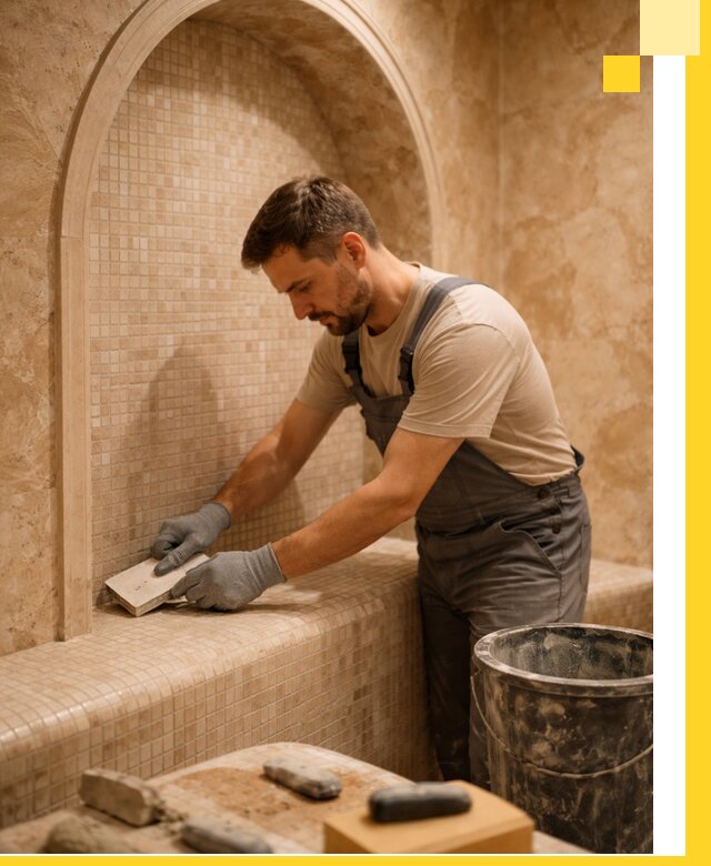 Профессиональная отделка хамамов с мозаикой под ключ в Донецке