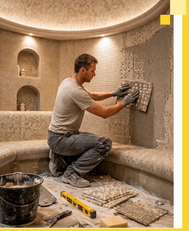 Устройство и монтаж домашнего хамама под ключ в Донецке