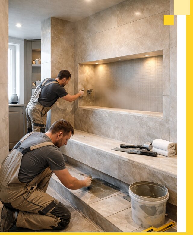 Профессиональное строительство хамама в квартире в Донецке