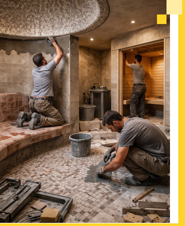 Проект и строительство хамама бани и сауны под ключ в Донецке