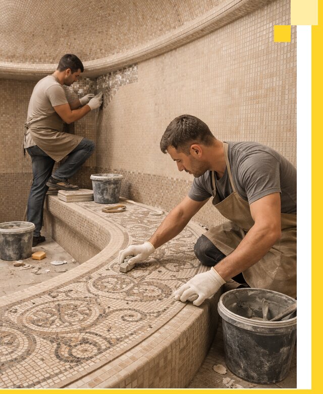 Плитка для хамама в Донецке, укладка, подбор и поставка