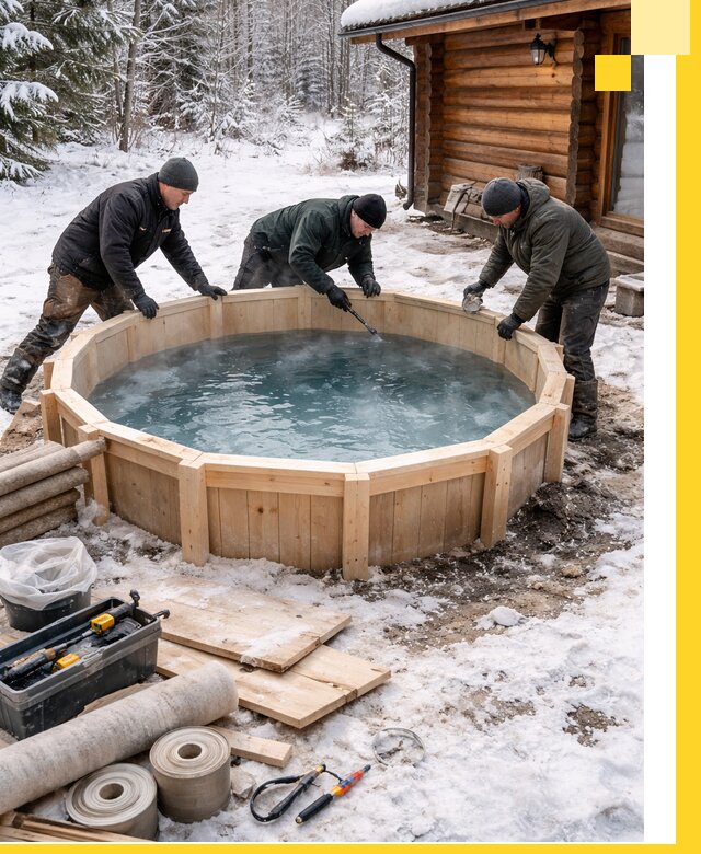 Изготовление и установка ледяных купелей под ключ в Донецке