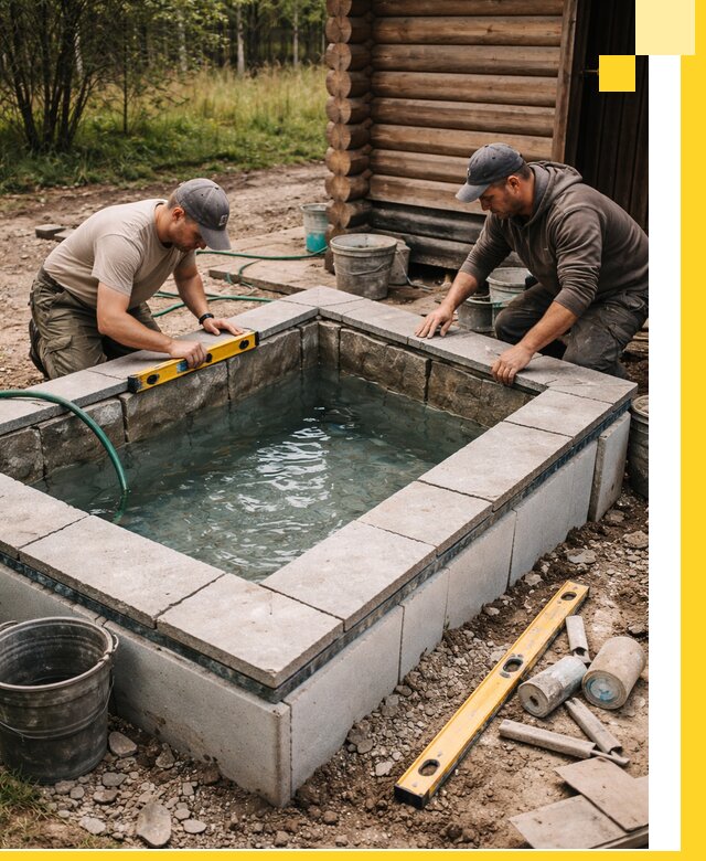 Изготовление и установка холодных купелей под ключ в Донецке